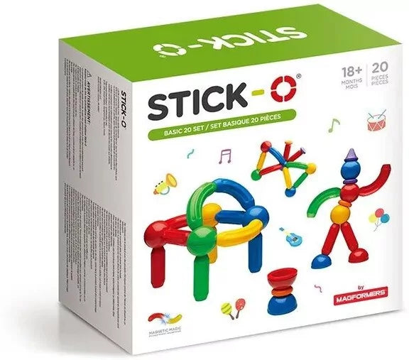 Klocki magnetyczne Magformers Stick-O Basic 30 Set