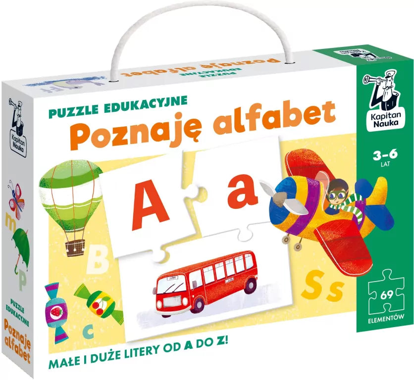 Kapitan nauka. Puzzle edukacyjne. Alfabet 3-6 lat
