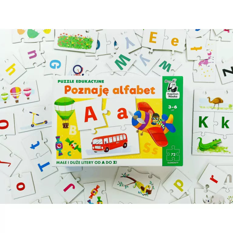 Kapitan nauka. Puzzle edukacyjne. Alfabet 3-6 lat