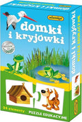 Domki i kryjówki. Puzzle edukacyjne. 24 elementy