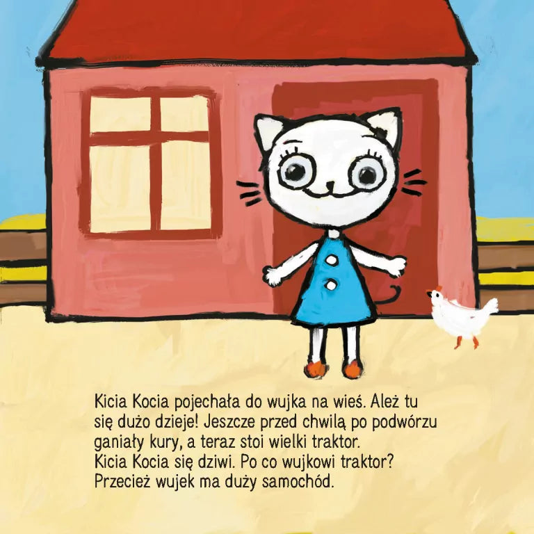 Kicia Kocia na traktorze. Kicia Kocia