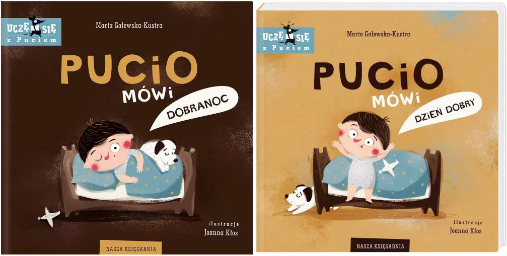 Pakiet: Pucio mówi dobranoc / Pucio mówi dzień dobry. Uczę się z Puciem