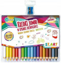 Kredki Jumbo St.Art w oprawie drewnianej, 18 kolorów + temperówka