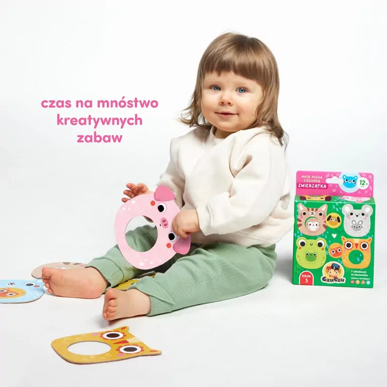 CzuCzu. Zwierzątka. Moje puzzle z dziurką. 12m+