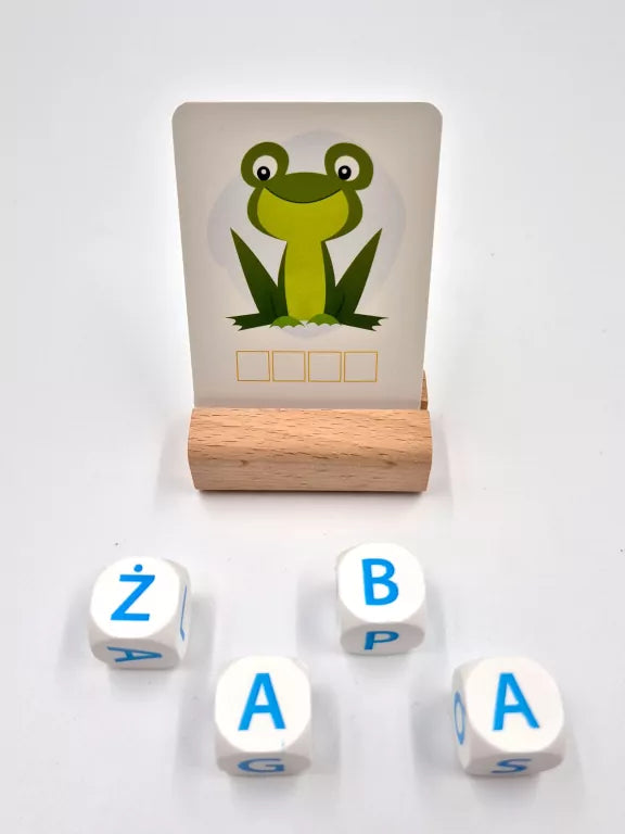 Kostka po kostce. Pisanie 6 kostek. Gra edukacyjna Montesori