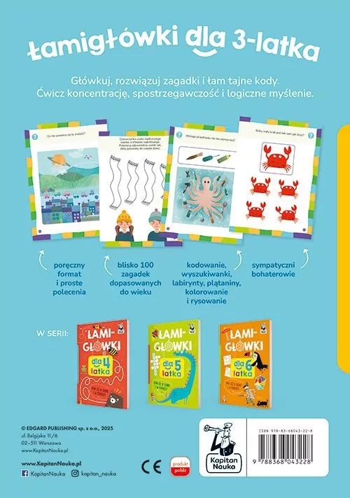 Kapitan Nauka Łamigłówki dla 3-latka